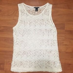 Cream Crocheted Tank